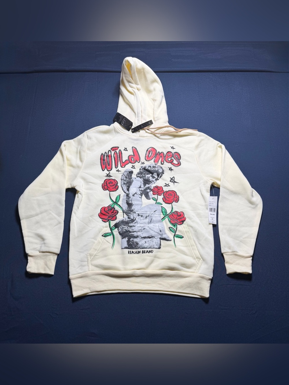 NWT Reason Brand Poly Cotton Blend Size L Wild Ones Graphic Hoodie